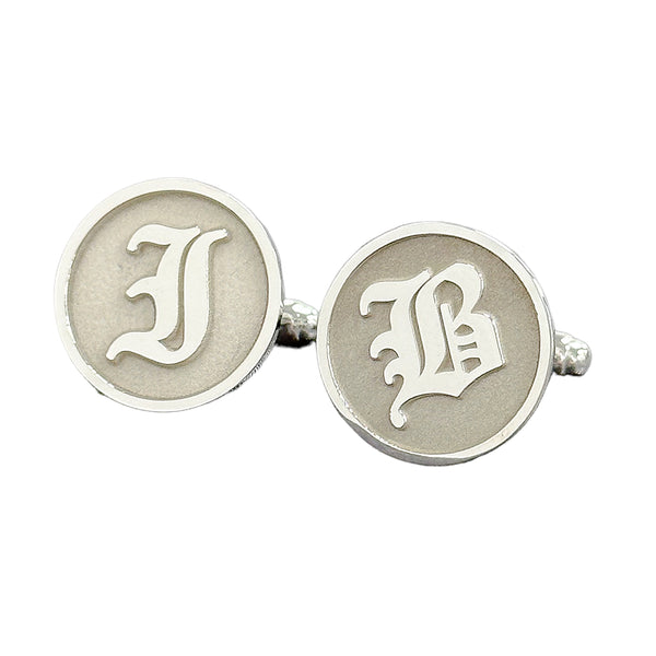 ENGRAVABLE Silver and Gold Cufflinks 33810112181