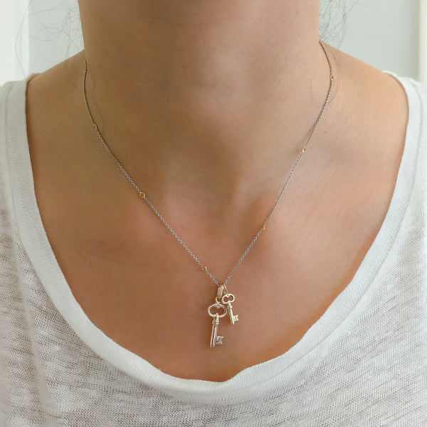 14K Gold Key Necklace, Small Size – Nana Bijou