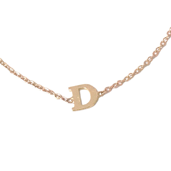 14K Gold Triple Initial Monogram Charm Pendant Bracelet – Nana Bijou