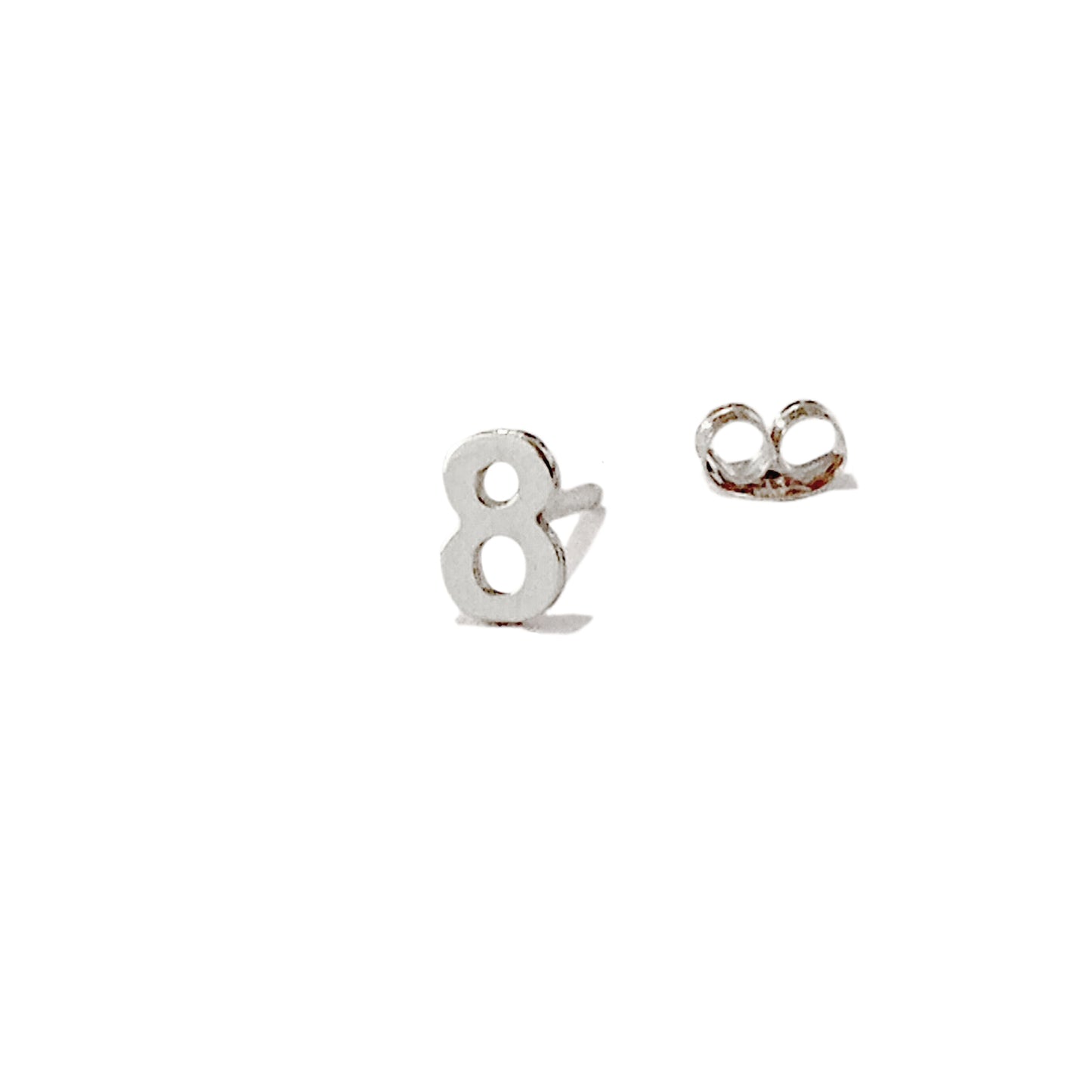 14K Gold Single Digit Number Stud Earring