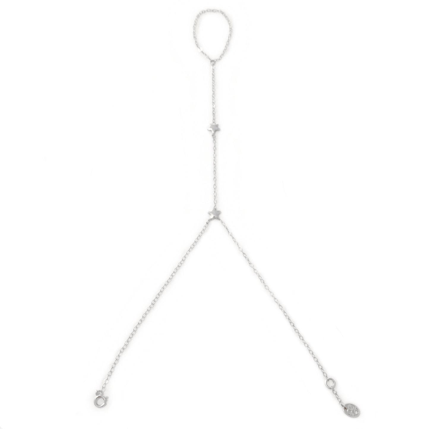 14K Gold Double Star Finger Bracelet