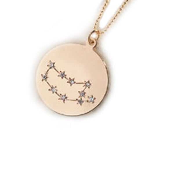 Zodiac Constellation Collection: Virgo 14K Gold & Diamond Pendant Neck –  Nana Bijou