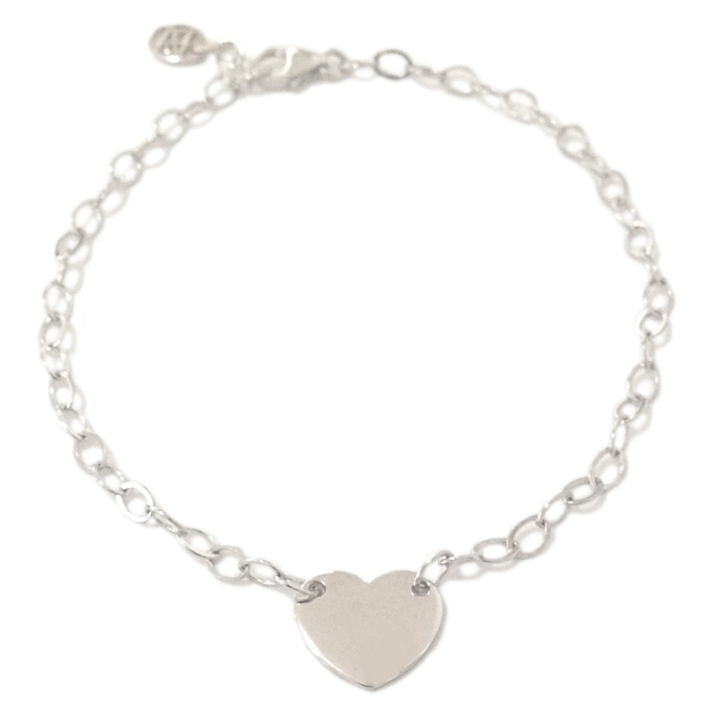 14K Gold XL Sweetheart Monogram Engraved Triple Initial ID Bracelet