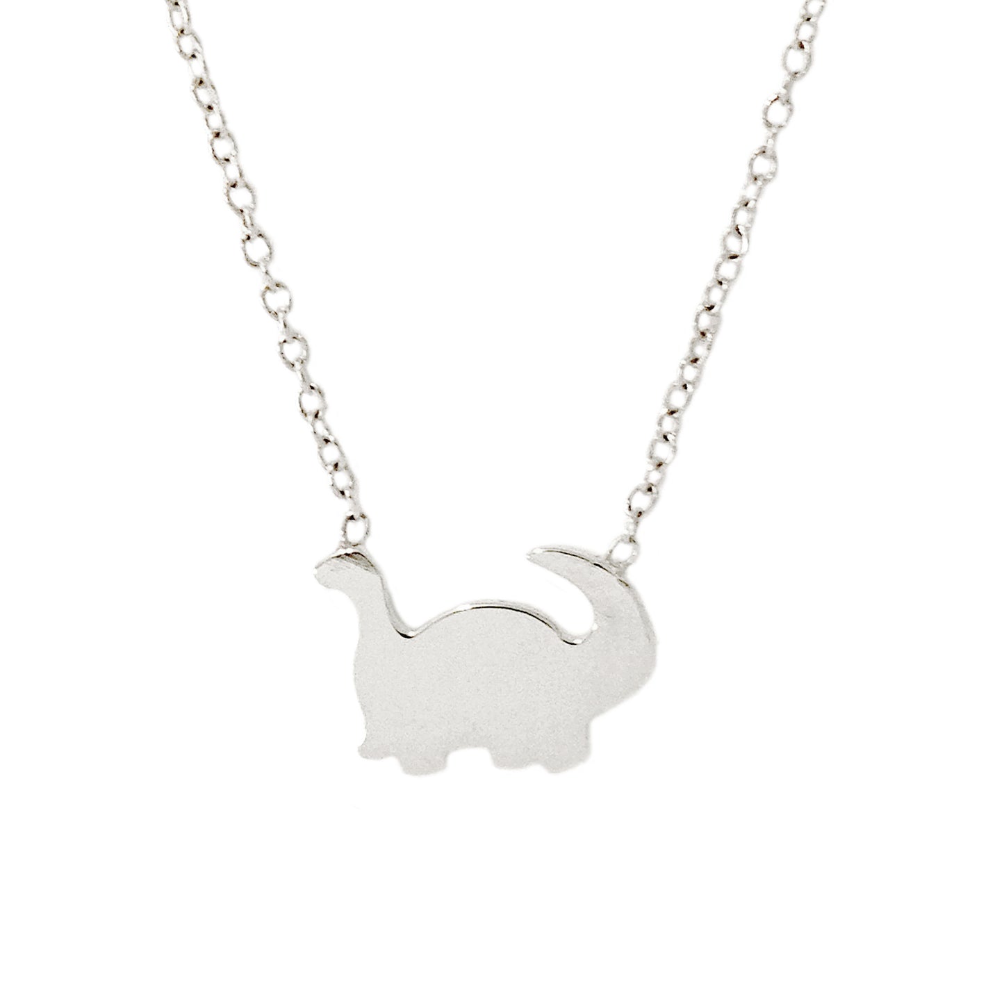 14K Gold Brachiosaurus Dino Necklace