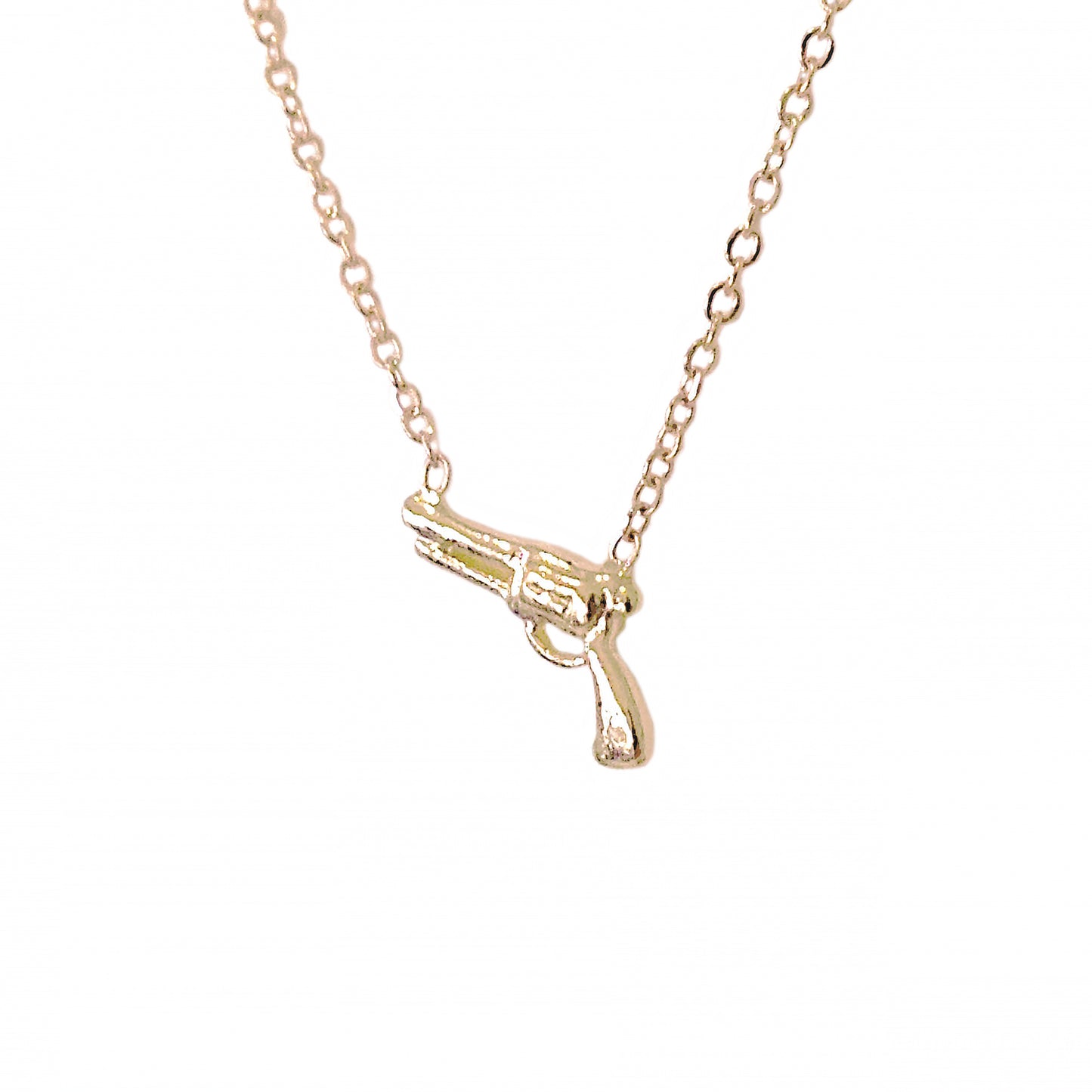 14K Gold Gun Necklace