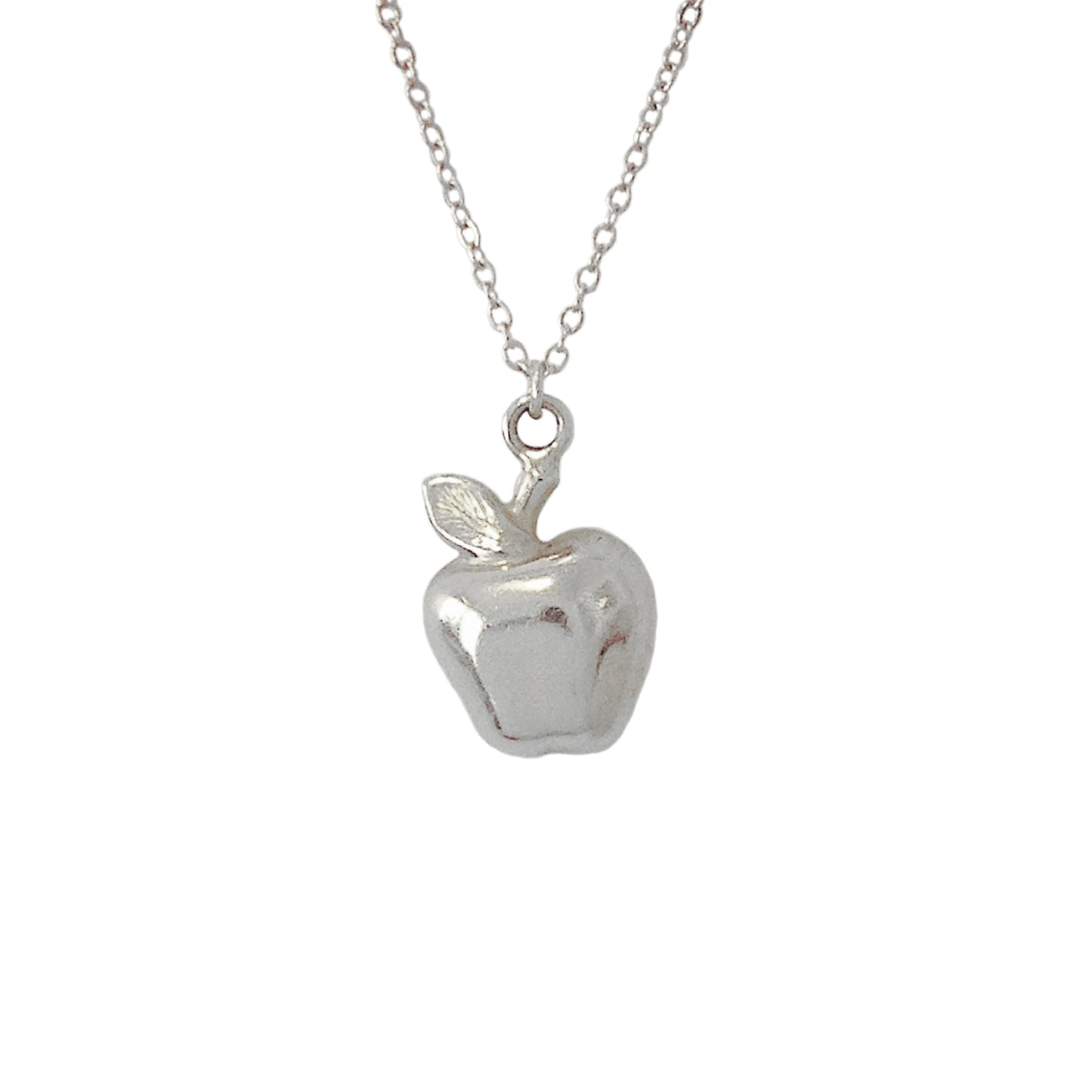 14K Golden Apple Pendant Necklace