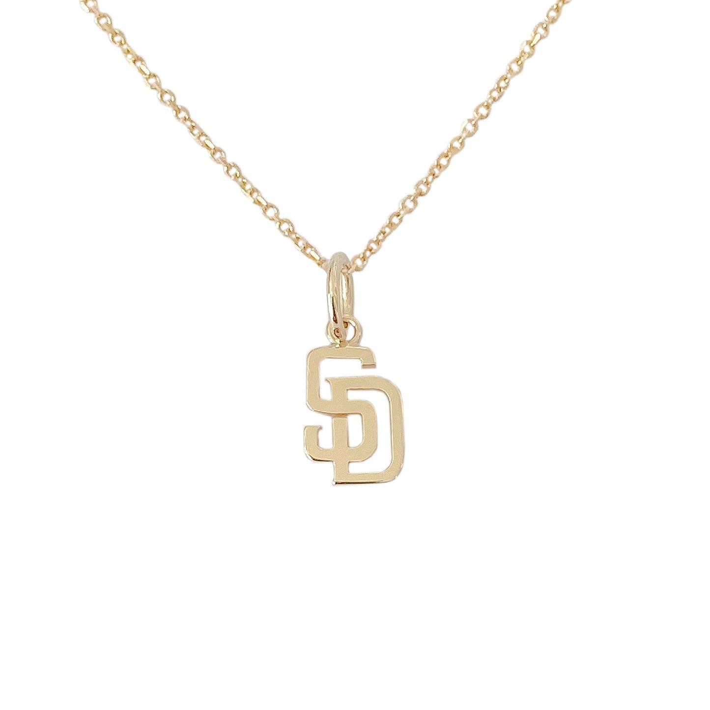 14K Gold SD Logo Necklace