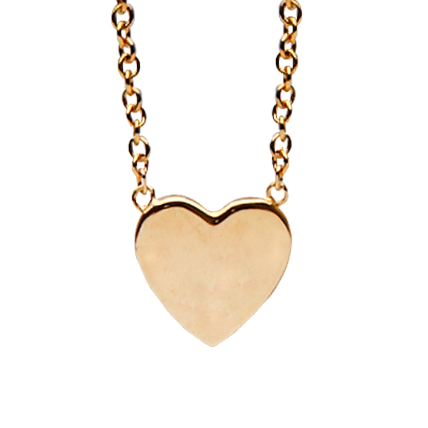 14K Gold Initial Heart Necklace, Small Size