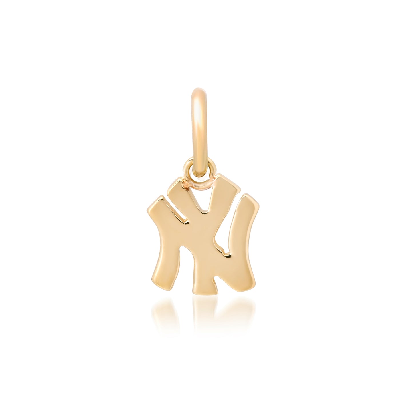 14K Gold NY Logo Charm Pendant