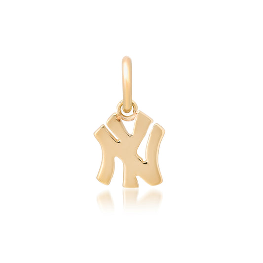 14K Gold NY Logo Charm Pendant