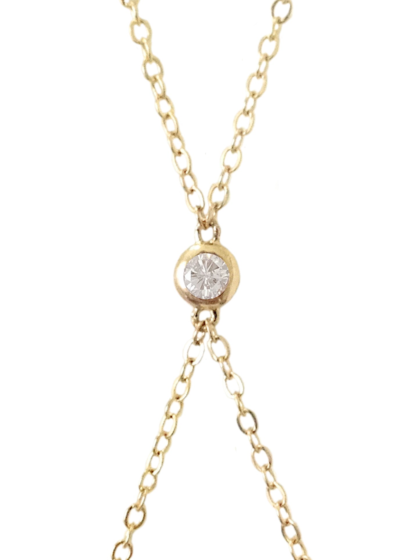 14K Gold Diamond Minimalist Body Chain