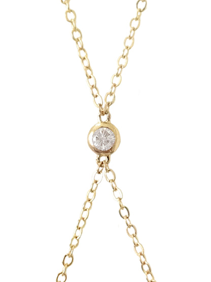 14K Gold Diamond Minimalist Body Chain