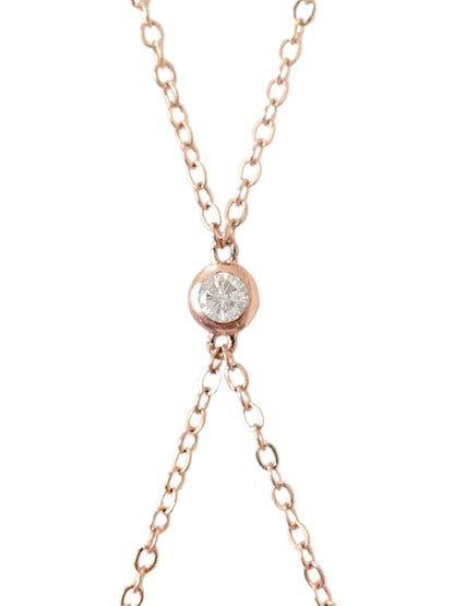 14K Gold Diamond Minimalist Body Chain