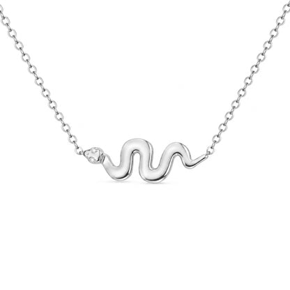 14K Gold Swivel Snake Necklace