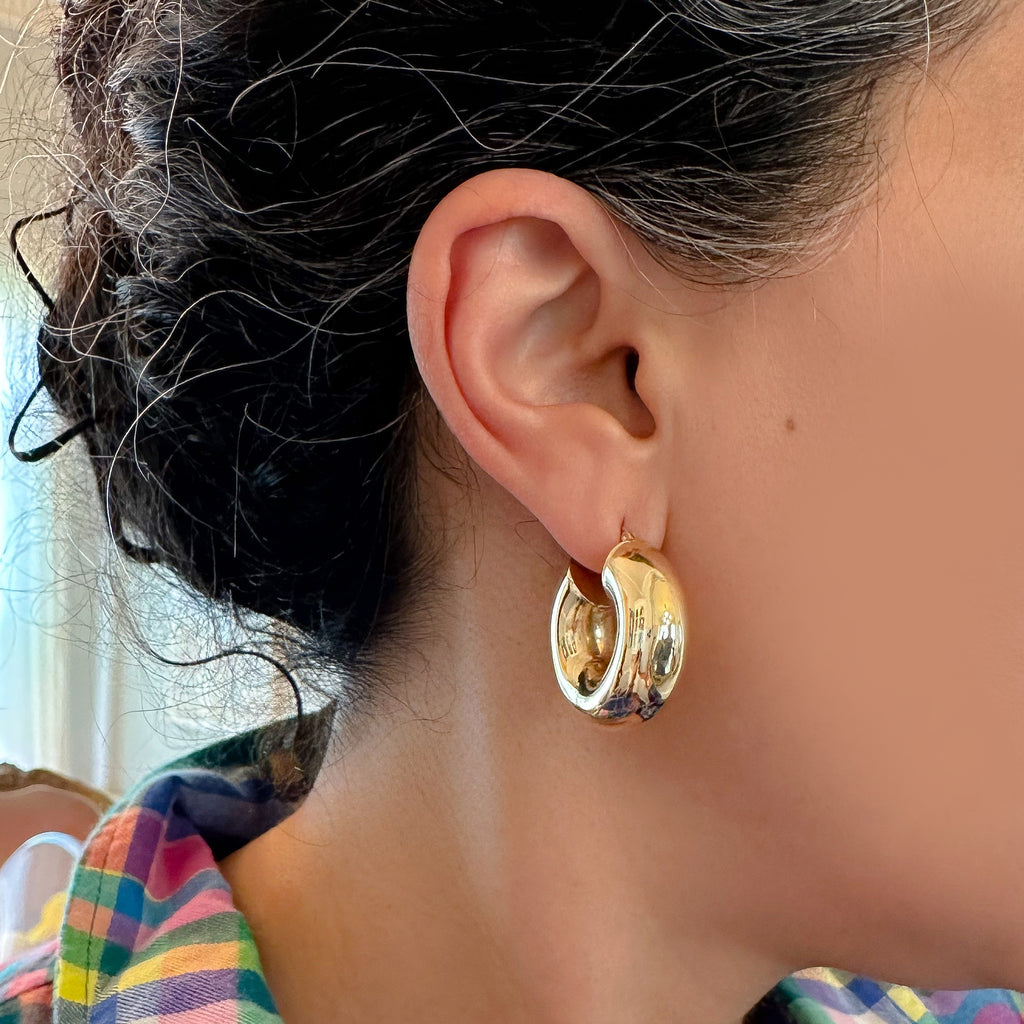 Buy Round Hoop Earrings Gold Tone Hoop Earrings Tube Hoops 1 Inch Online in  India  Etsy