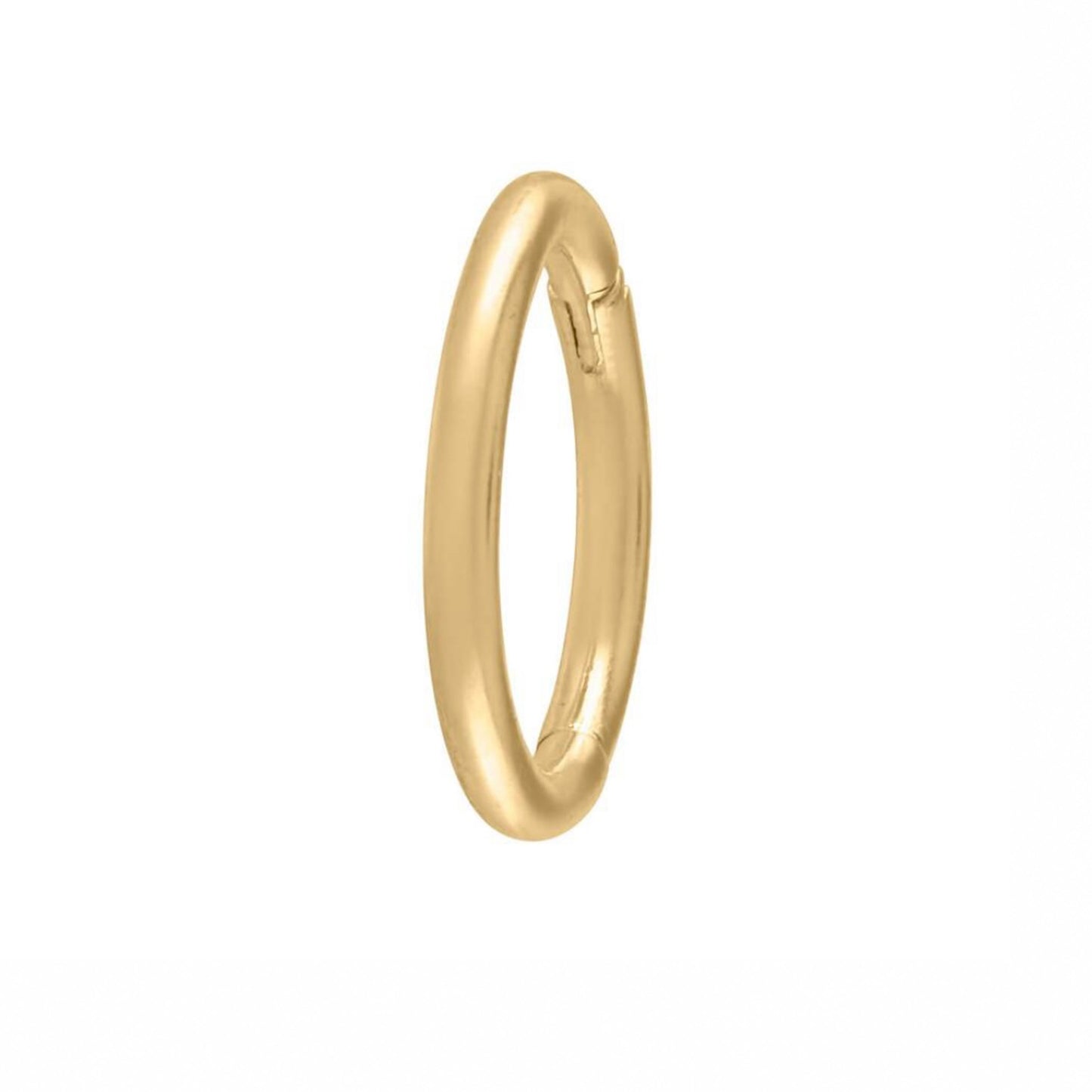 14K Gold Endless Clicker Thin Round Charm Enhancer, 2 Size Options