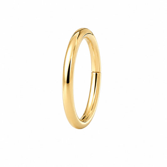 14K Gold Endless Clicker Thin Round Charm Enhancer, 2 Size Options