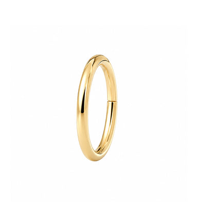 14K Gold Endless Clicker Thin Round Charm Enhancer, 2 Size Options