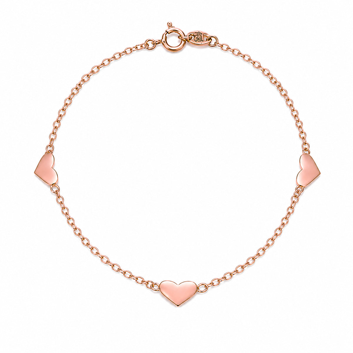 14K Gold Triple XS Sweetheart Bracelet