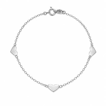 14K Gold Triple XS Sweetheart Bracelet