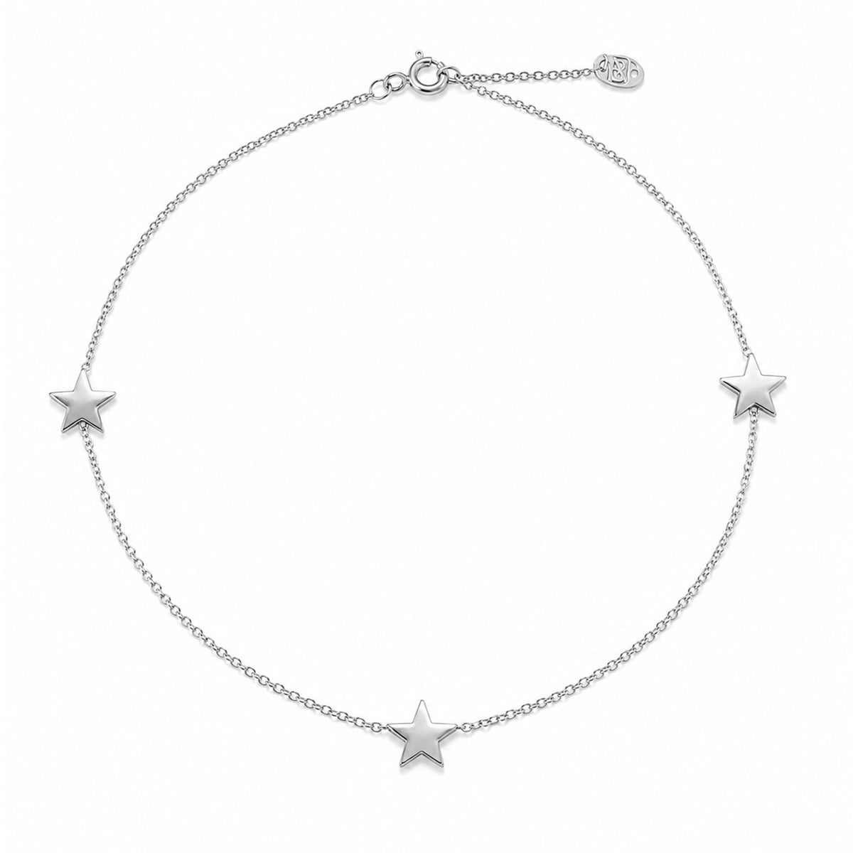 14K Gold Triple Star Ankle Bracelet (Anklet)