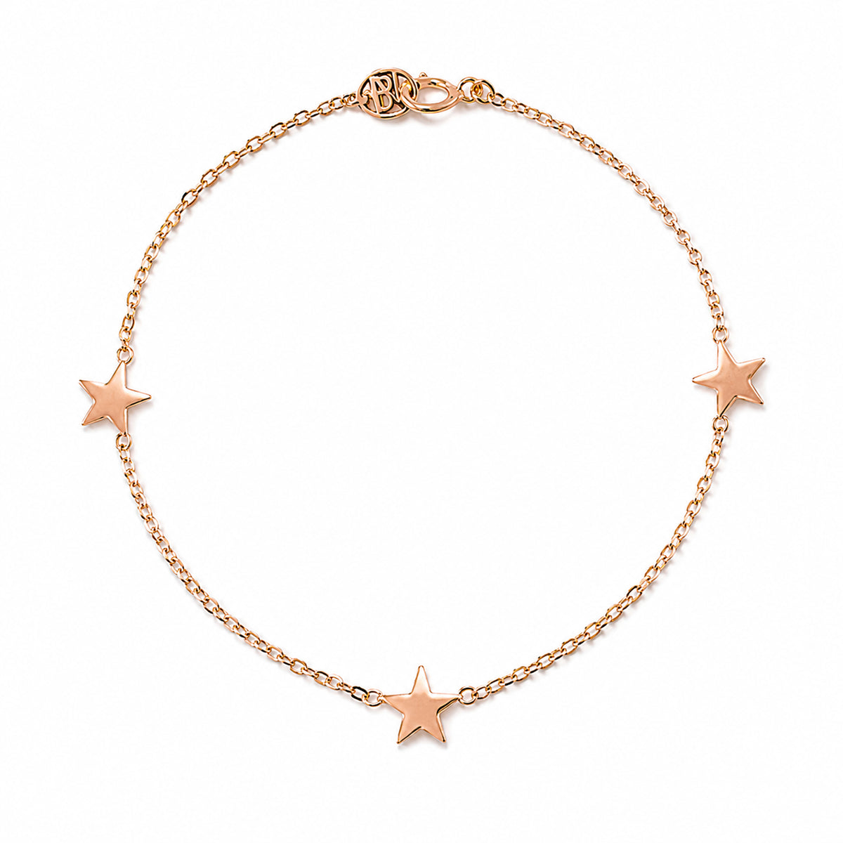 14K Gold Triple Star Bracelet