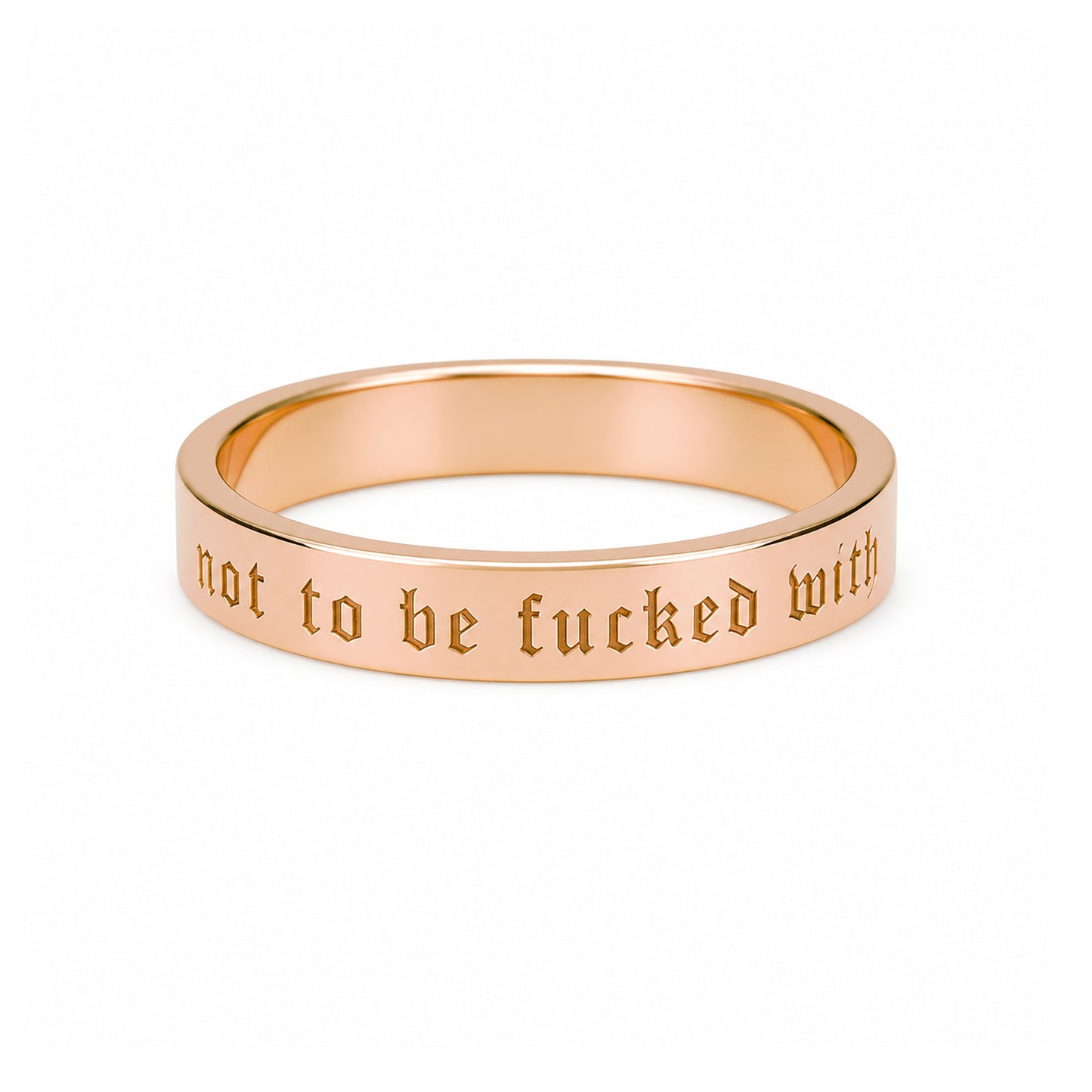14K Gold 3mm Flat Eternity Band (Engravable)