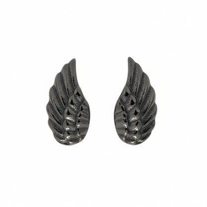 14K Gold Angel Wings Stud Earrings