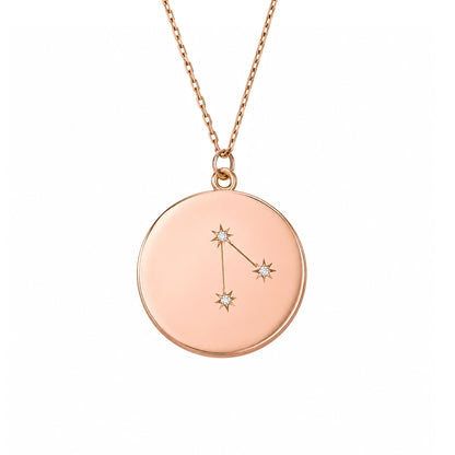 Zodiac Constellation Collection: Aries 14K Gold & Diamond Pendant Necklace