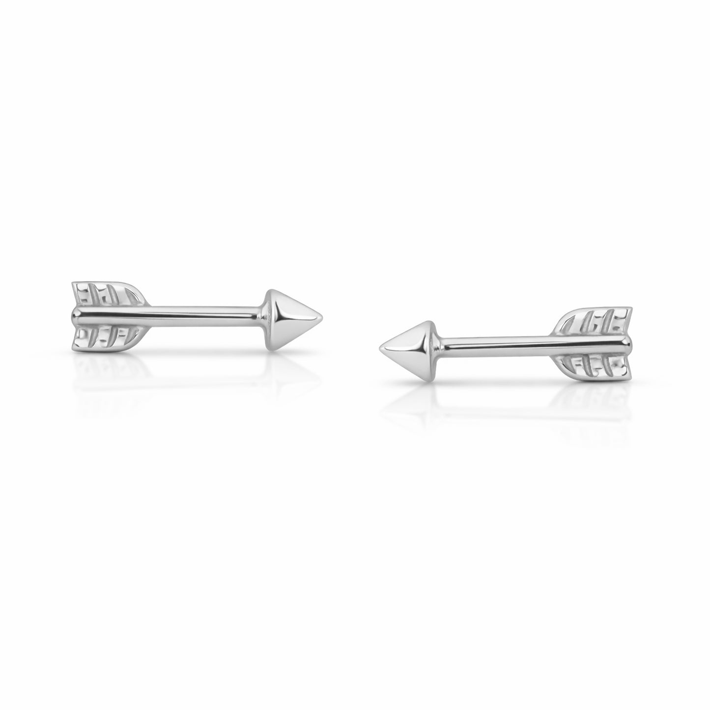 14K Gold Arrow Stud Earrings