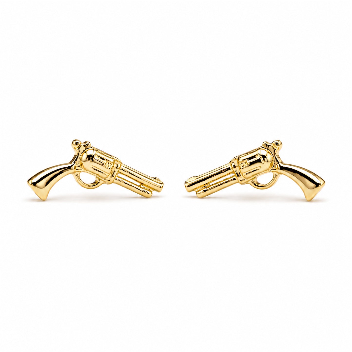 14K Gold Gun Stud Earrings