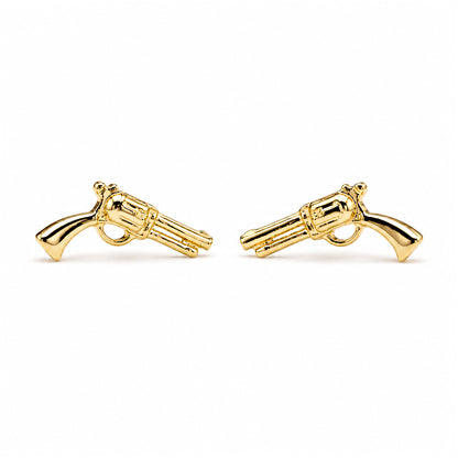 14K Gold Gun Stud Earrings