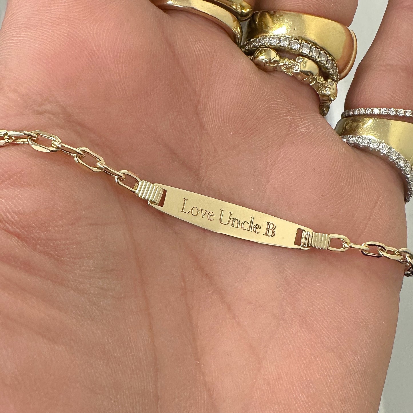14K Gold Baby ID Bracelet
