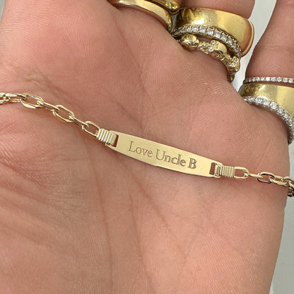 14K Gold Baby ID Bracelet