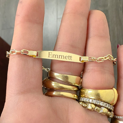 14K Gold Baby ID Bracelet