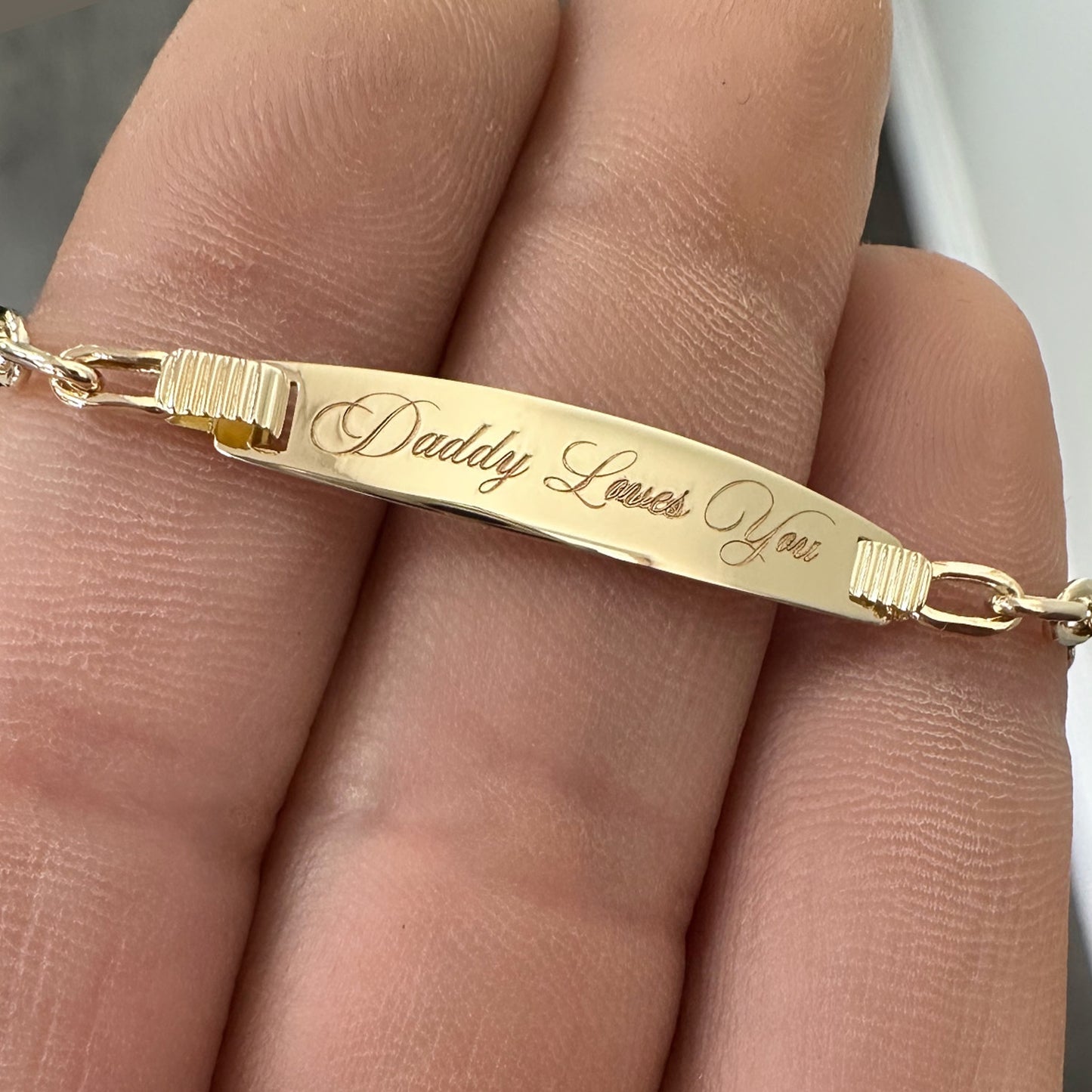 14K Gold Baby ID Bracelet