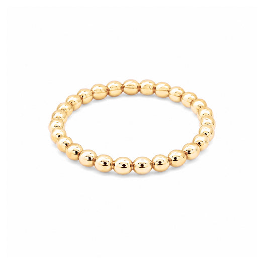 14K Gold Beaded Ball Band Eternity Ring