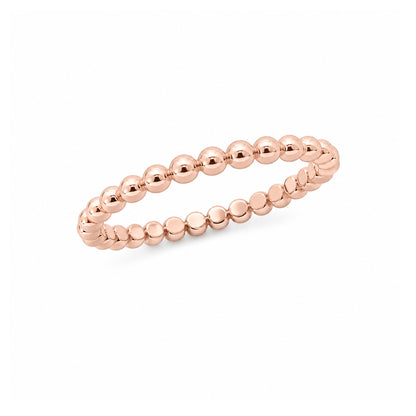 14K Gold Beaded Ball Band Eternity Ring