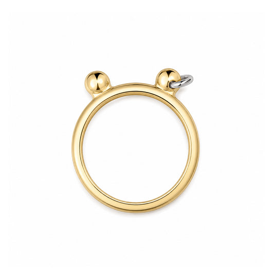 14K Gold Punk Bear Ring