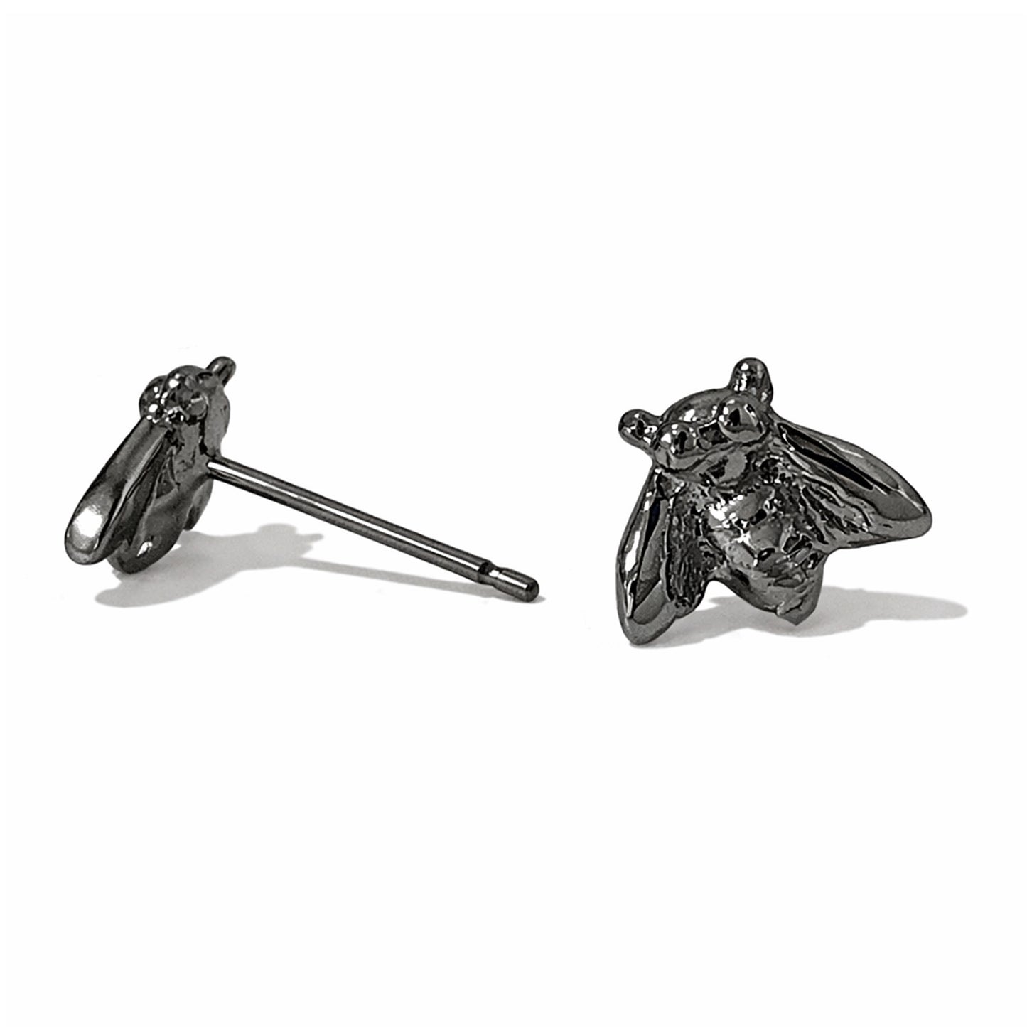 14K Gold Bumblebee Stud Earrings