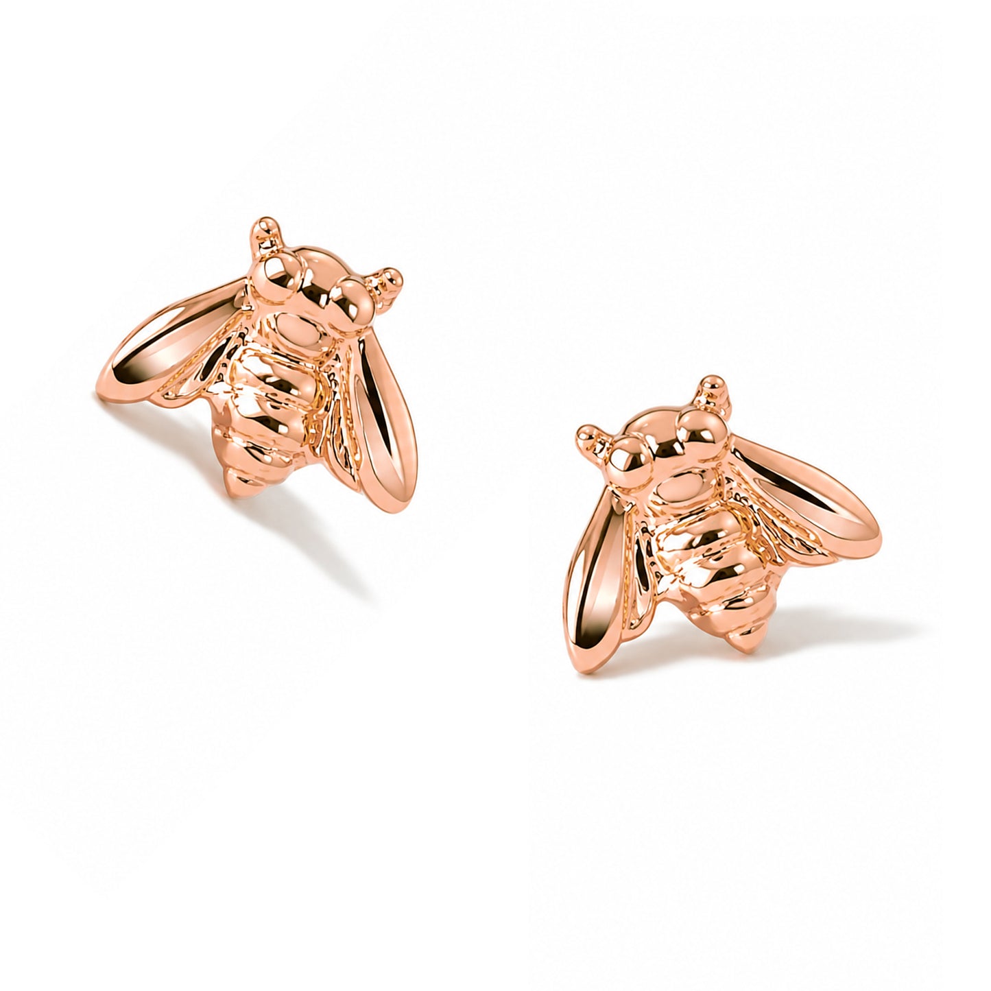 14K Gold Bumblebee Stud Earrings