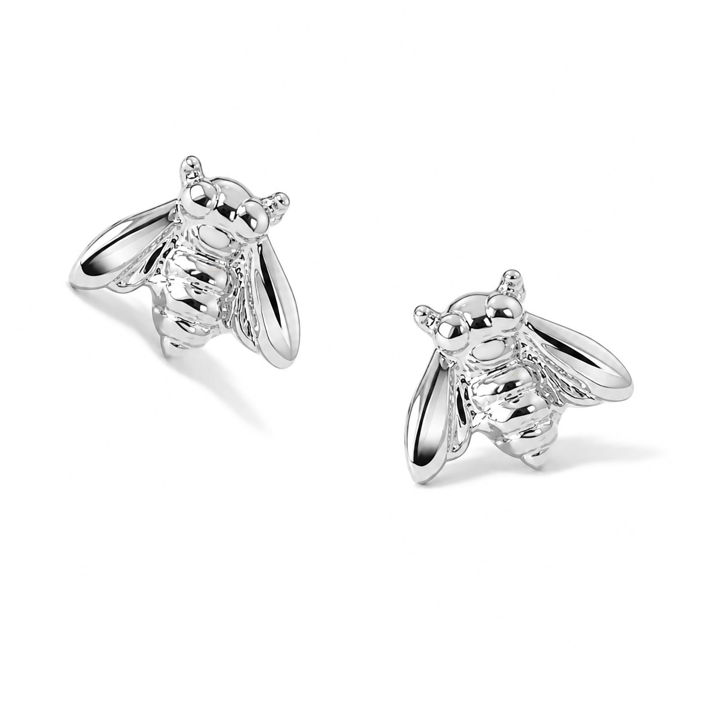 14K Gold Bumblebee Stud Earrings