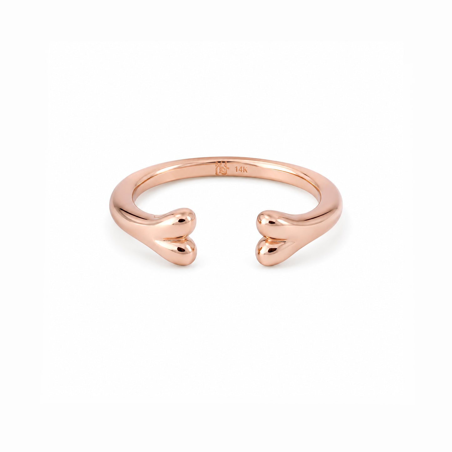 14K Gold Bone Shaped Open Stack Ring