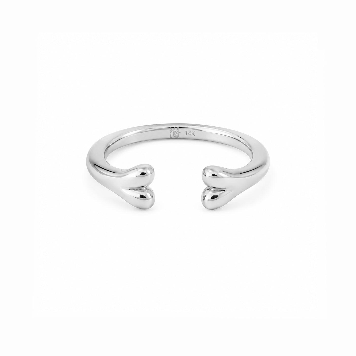 14K Gold Bone Shaped Open Stack Ring