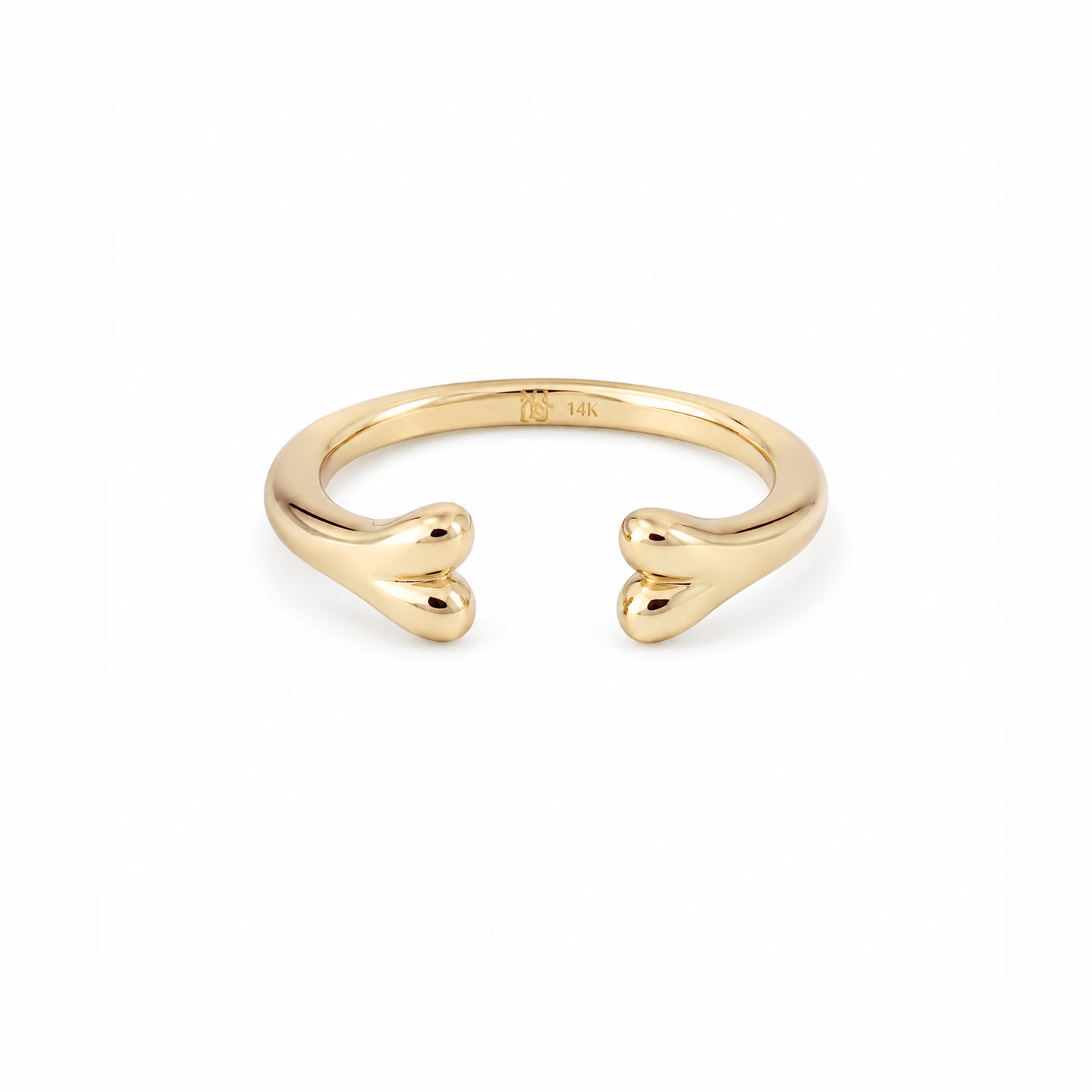 14K Gold Bone Shaped Open Stack Ring