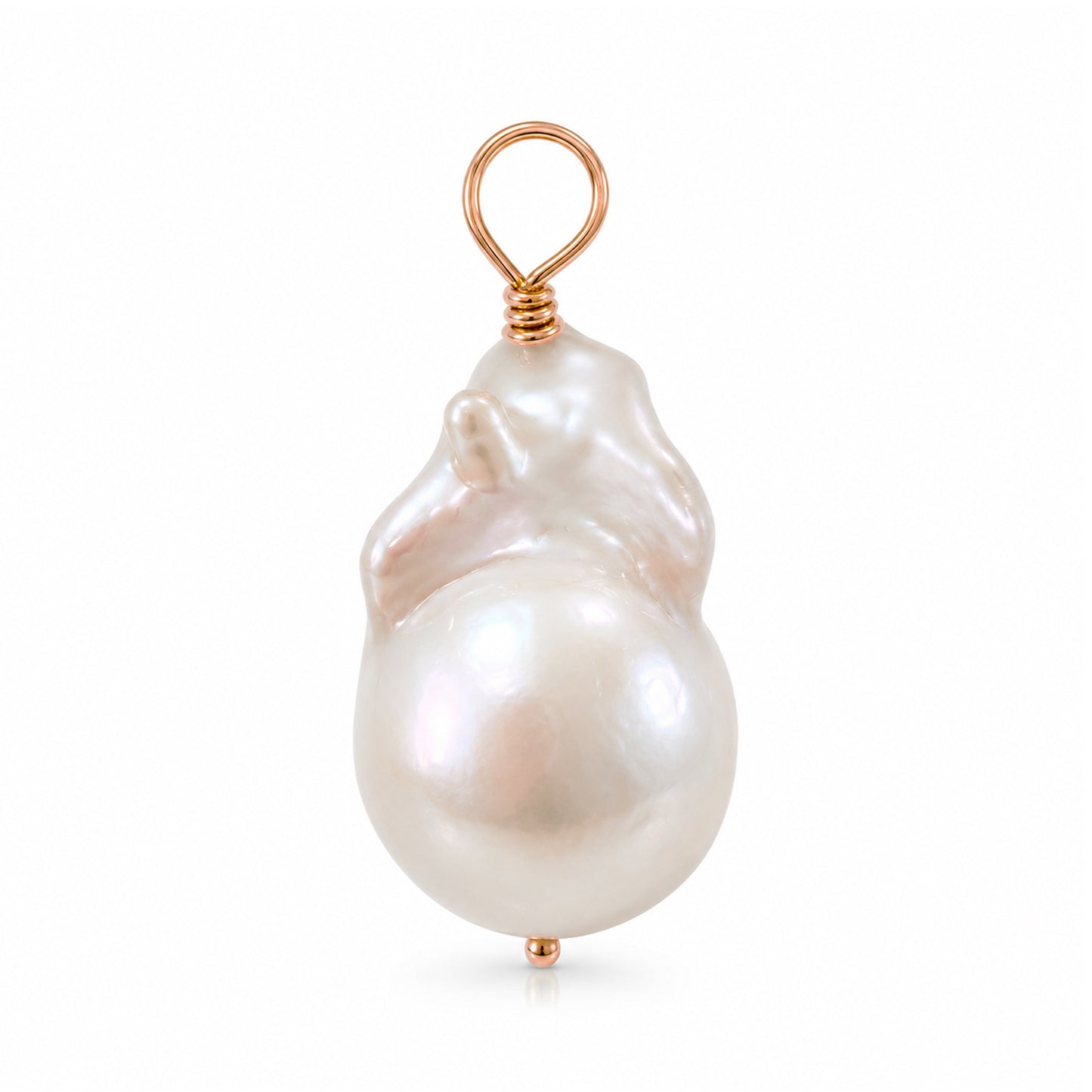 14K Gold Baroque Fireball Freshwater Cultured Pearl Pendant
