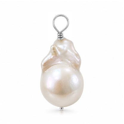 14K Gold Baroque Fireball Freshwater Cultured Pearl Pendant