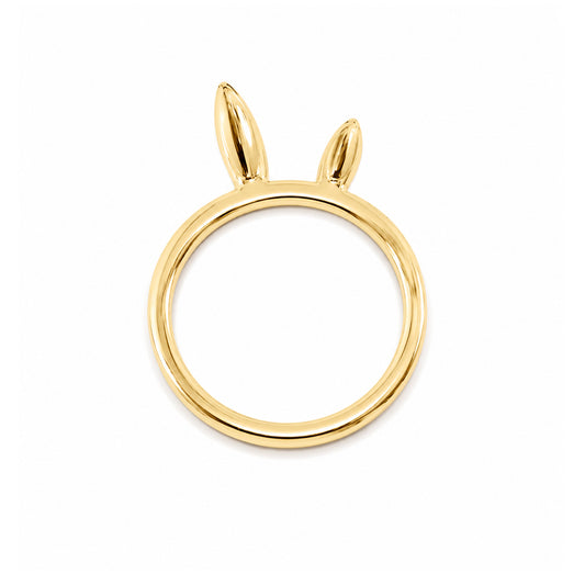 14K Gold Bunny Ring
