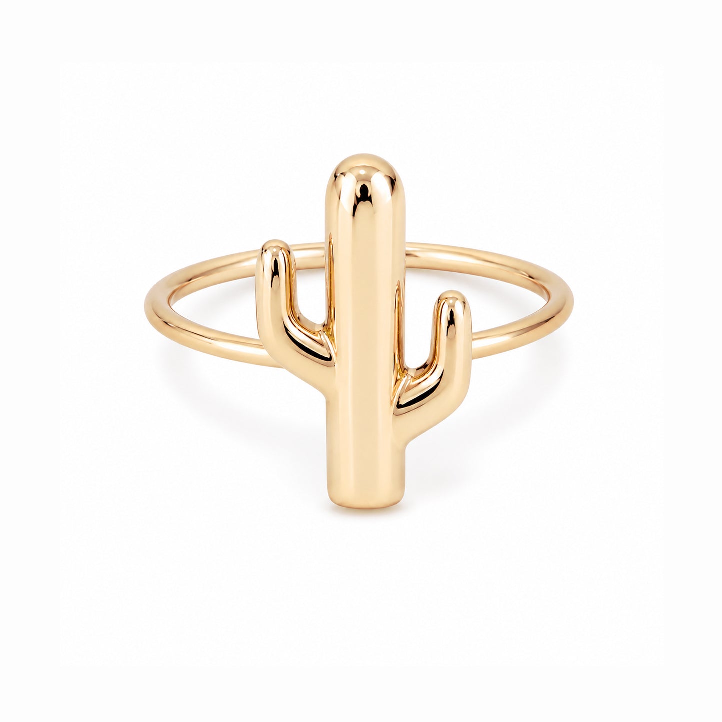 14K Gold Cactus Ring