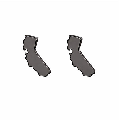 14K Gold California State Stud Earring